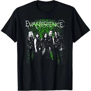 Evanescence – Blue Glow Logo Black T-Shirt